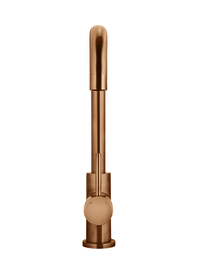 Round Kitchen Mixer Tap - Lustre Bronze - Image 5