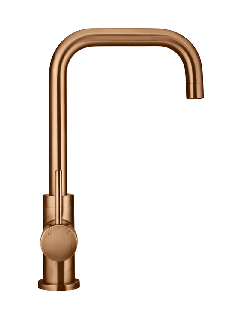 Round Kitchen Mixer Tap - Lustre Bronze - Image 6
