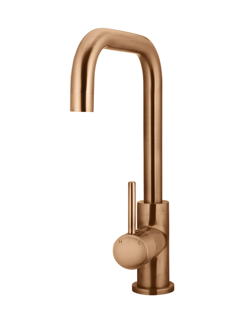 Round Kitchen Mixer Tap - Lustre Bronze - Image 8