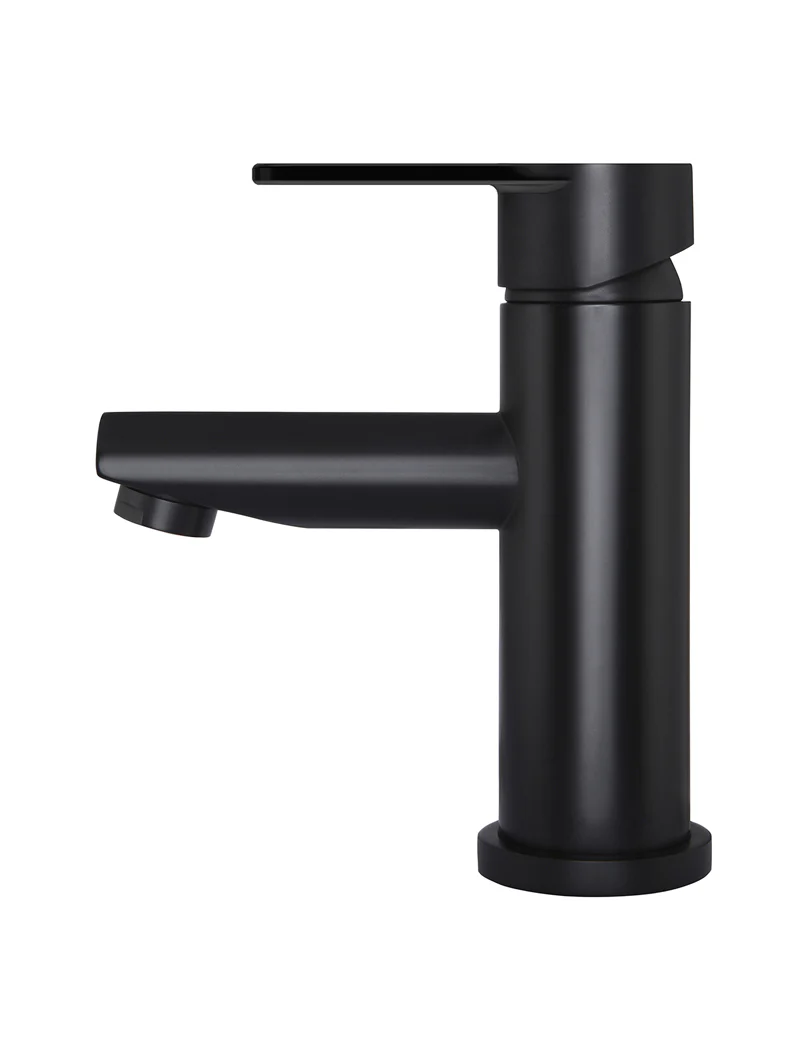 Round Paddle Basin Mixer - Matte Black - Image 2