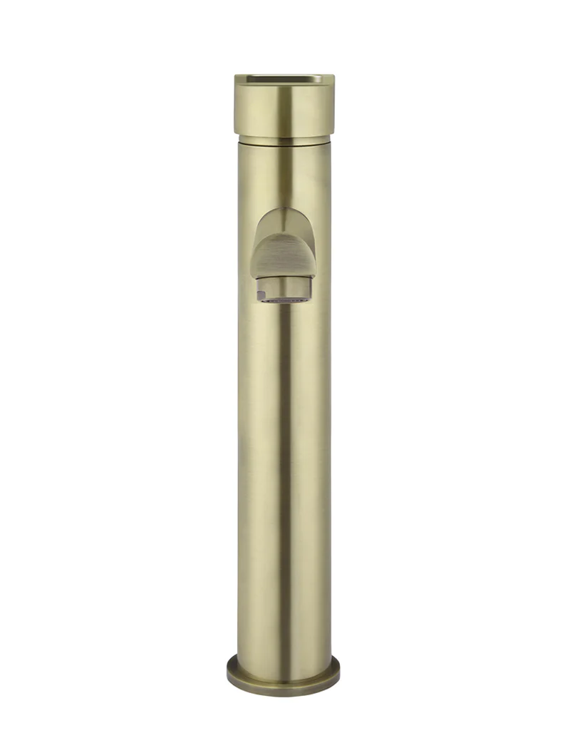 Round Paddle Tall Basin Mixer - PVD Tiger Bronze - Image 3