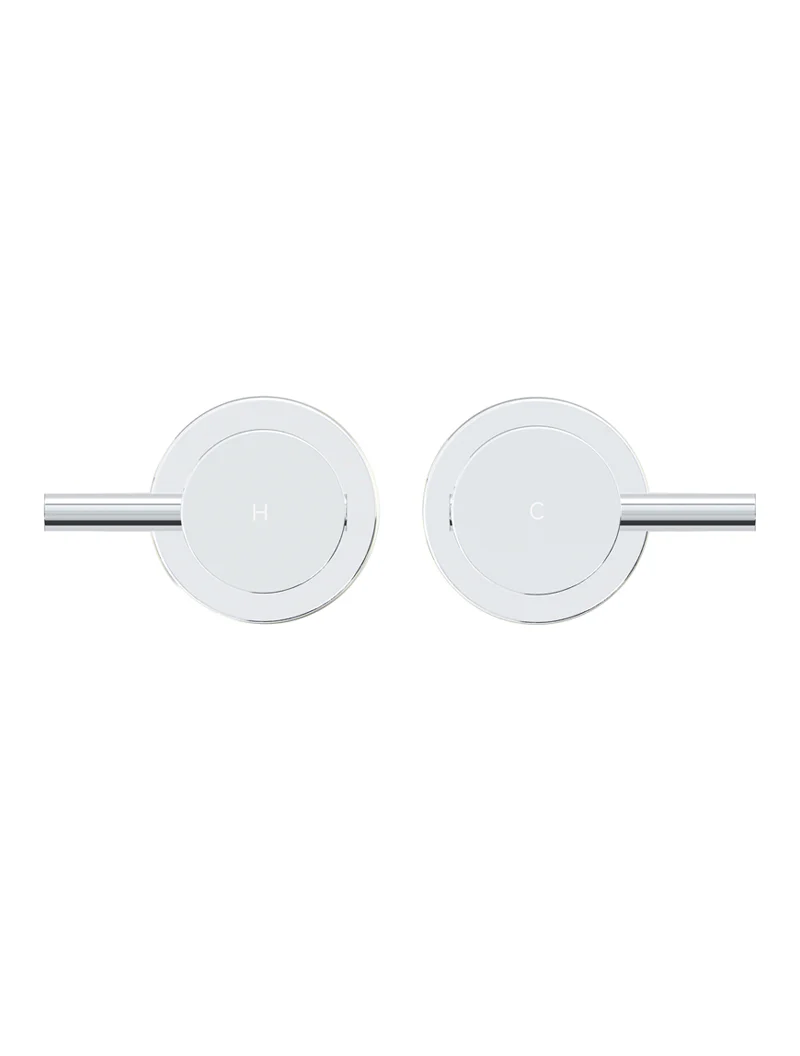 Round Quarter Turn Wall Top Assemblies - Polished Chrome - Image 3