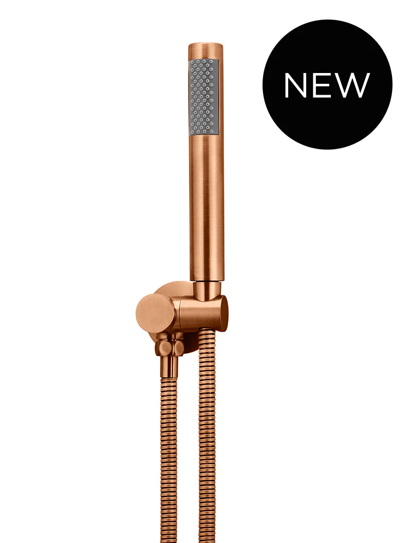 Round Shower on Swivel Bracket - Lustre Bronze