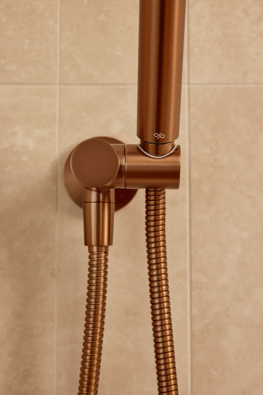 Round Shower on Swivel Bracket - Lustre Bronze - Image 5