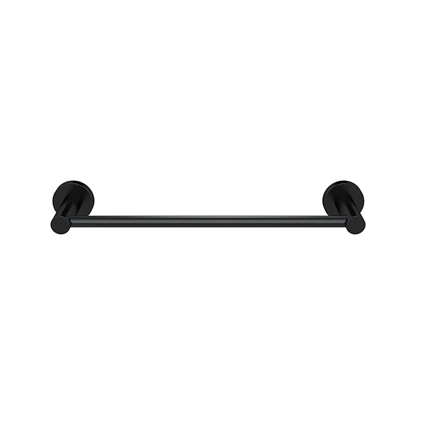 Round Single Towel Rail 300mm - Matte Black - Image 2