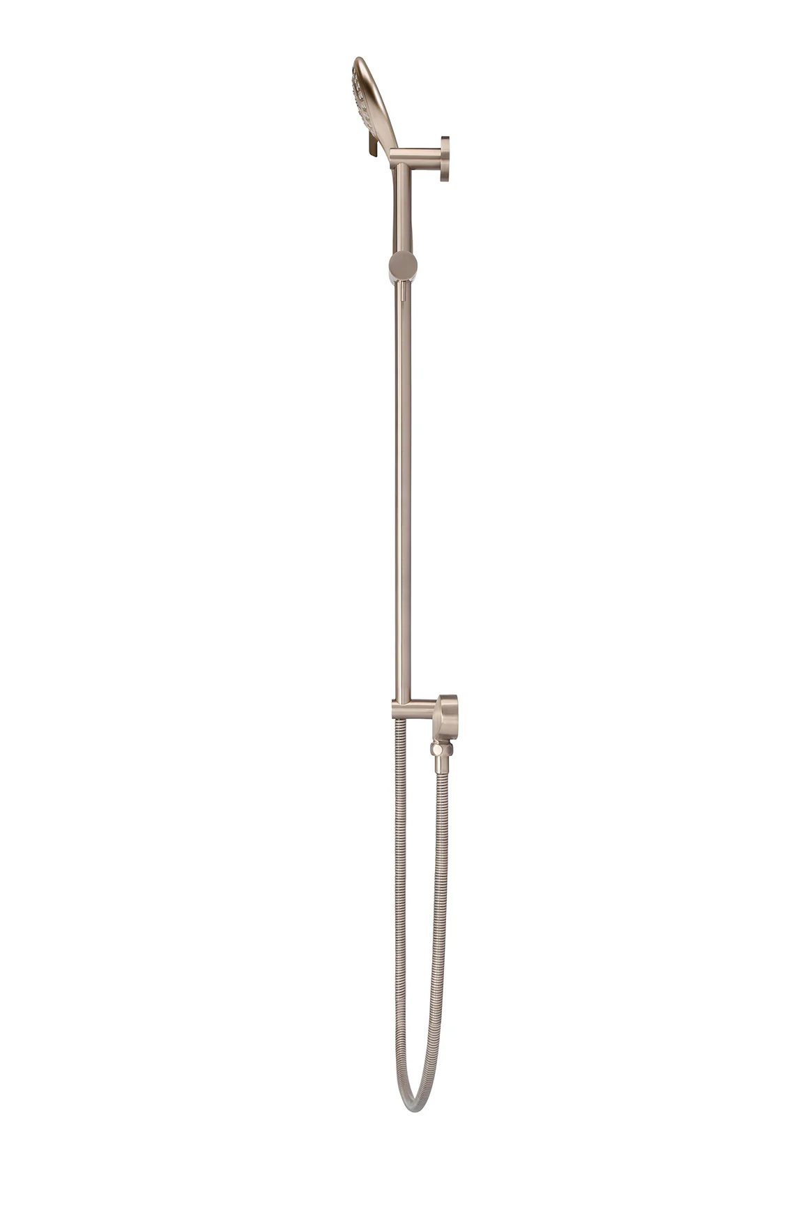 Round Three Function Hand Shower on Rail Column - Champagne - Image 3