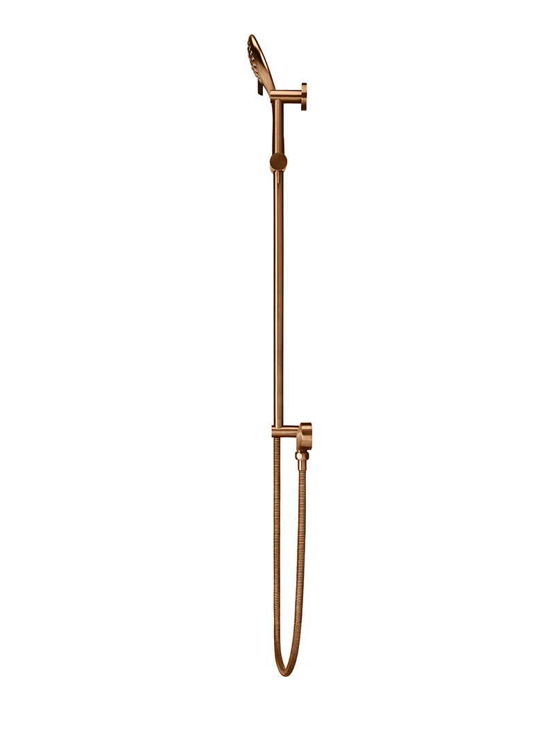 Round Three Function Hand Shower on Rail Column - Lustre Bronze - Image 4