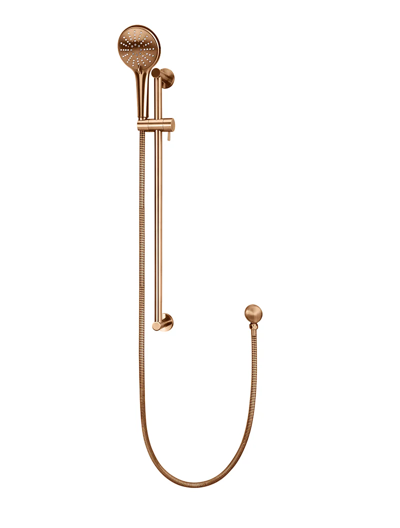 Round Three Function Hand Shower on Rail Column - Lustre Bronze - Image 5