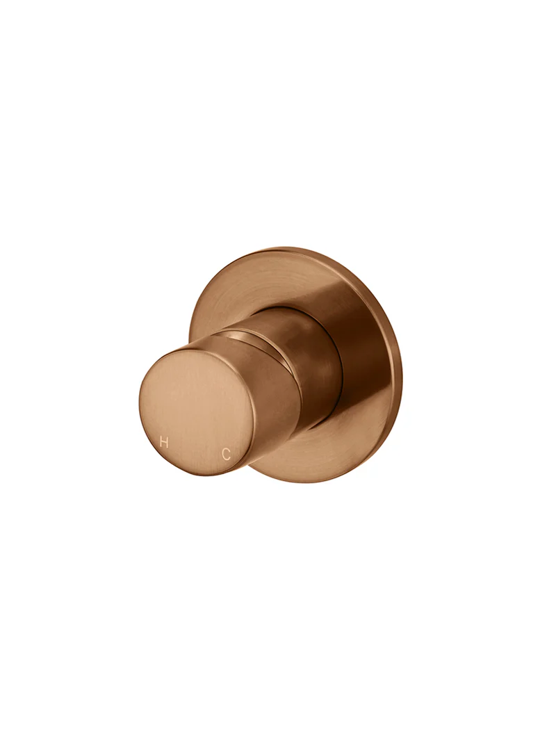 Round Wall Mixer Pinless Handle Trim Kit (In-wall Body Not Included) - Lustre Bronze - Image 6