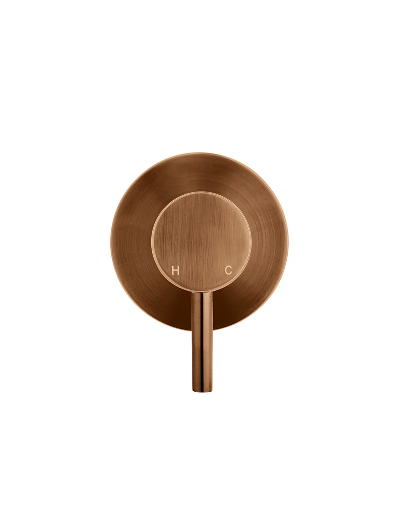 Round Wall Mixer Short Pin lever Trim Kit (In-wall Body Not Included) - Lustre Bronze - Image 5