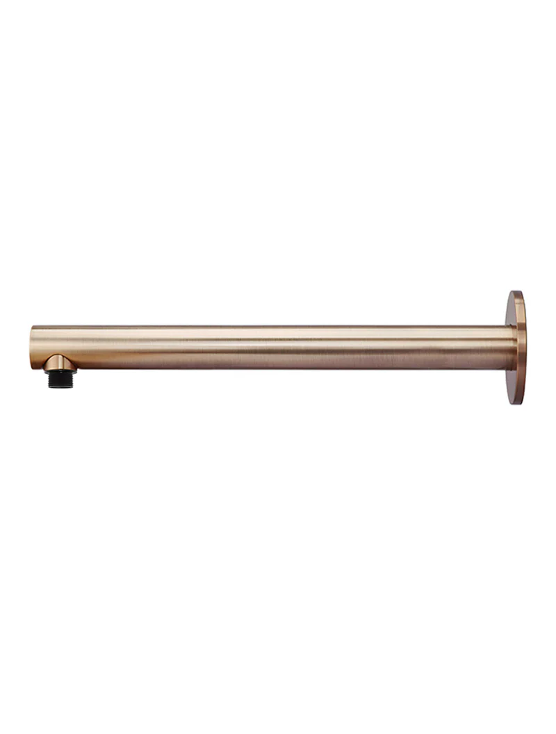 Round Wall Shower Arm 400mm - Champagne - Image 2