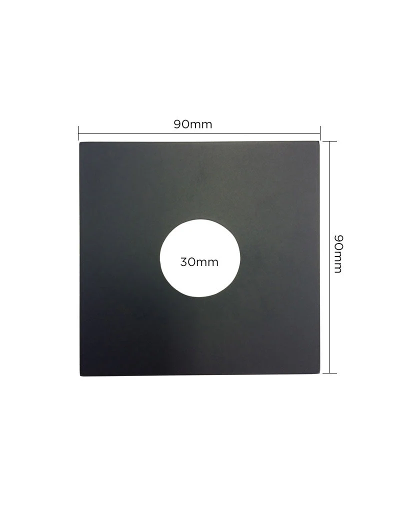 Square Cover Plate Tilers Mistake - Matte Black - Image 3