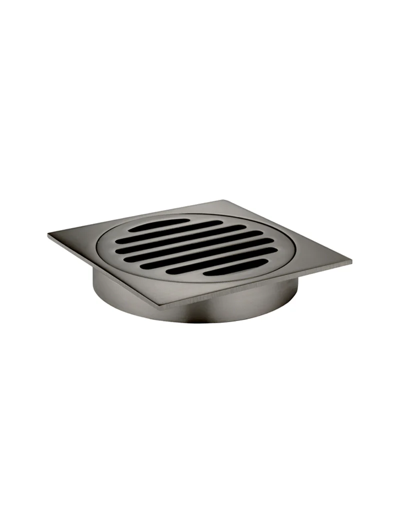 Square Floor Grate Shower Drain 100mm outlet - Shadow Gunmetal - Image 3
